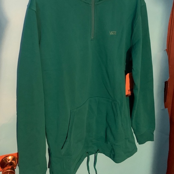 NWT Vans Quarter Zip Teal Sweatshirt - Picture 5 of 5